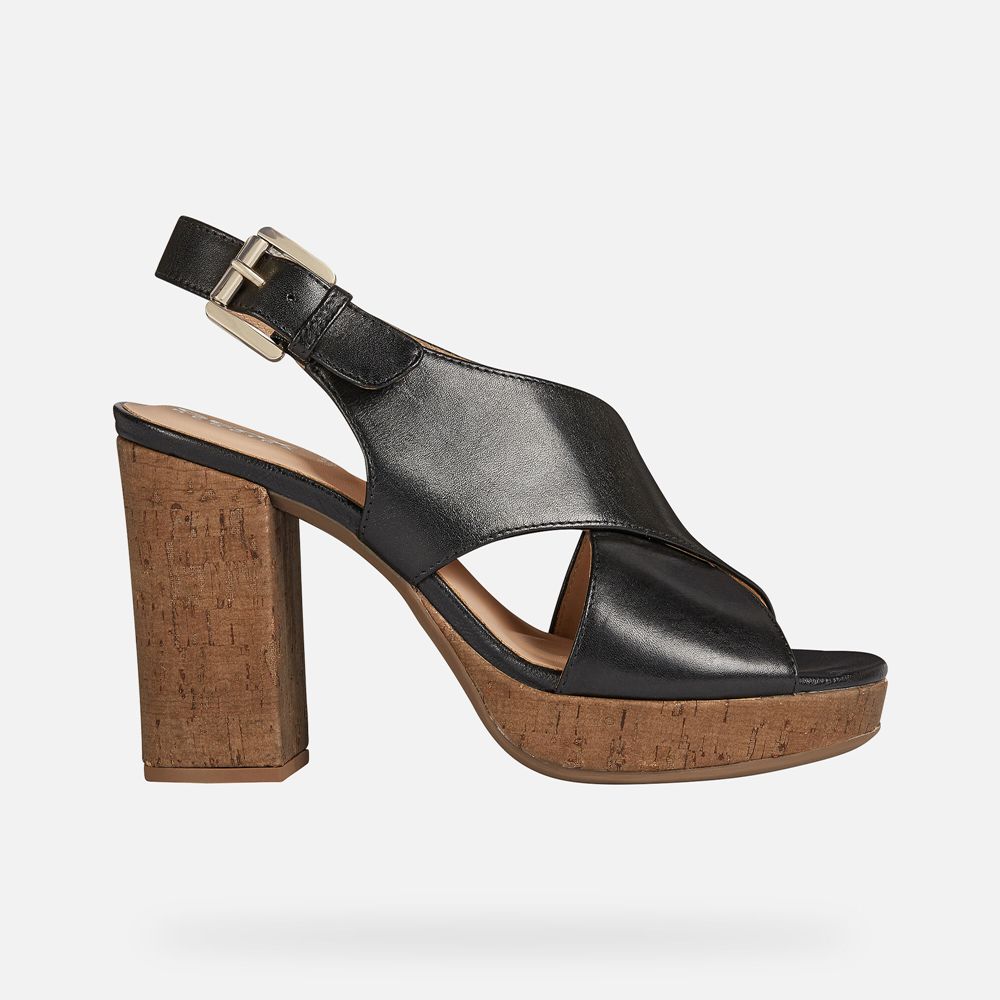 Geox Bayan Sandalet Siyah - Gerbera - FWQ-596732